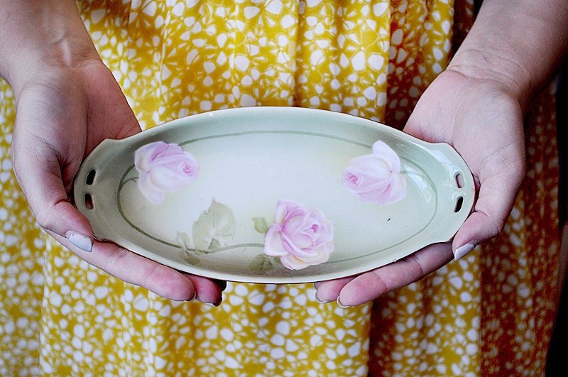 Vintage Vanity Dish Prussian Porcelain