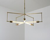 handmade brass pendant light fixture - 'asterix'
