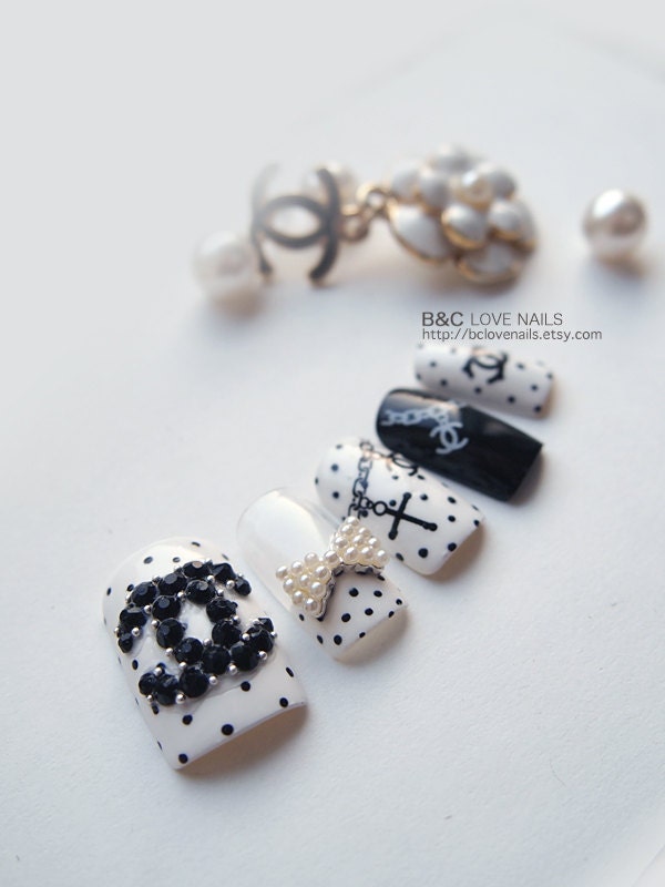 Simple Style Fake Nail Set- " C&C "