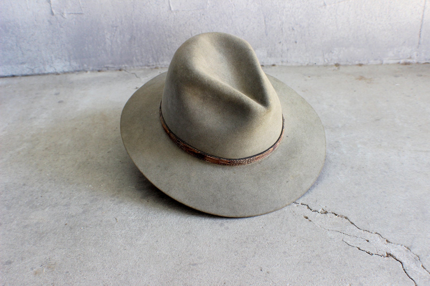 Wide Brimmed Fedora Vintage Bailey Hat Size 7 - SouthwestVintage