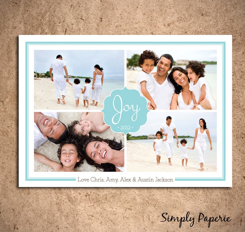 Joy Family Photo Collage Card (Set of 20)