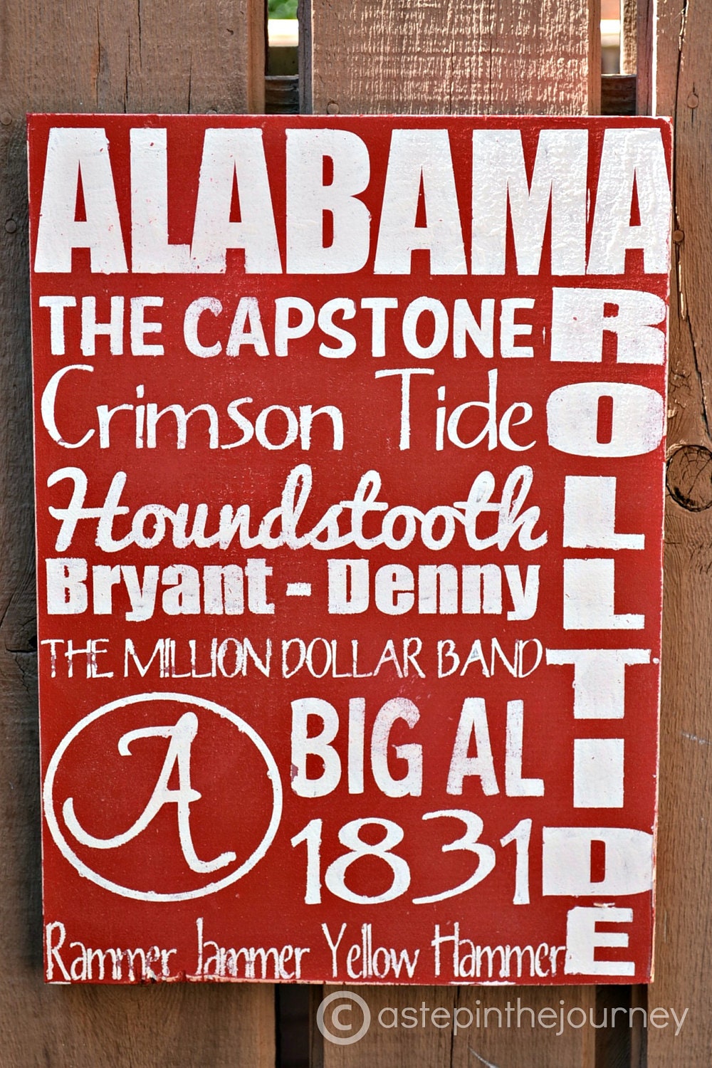 Alabama Crimson Tide Subway Art