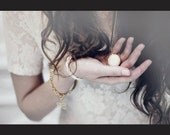 winter fashion necklace  large white  jade stone large big  pendant golden frame long chain fashion israel jewelry