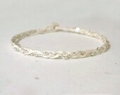 louis. modern braided delicate sterling silver chain layering friendship bracelet