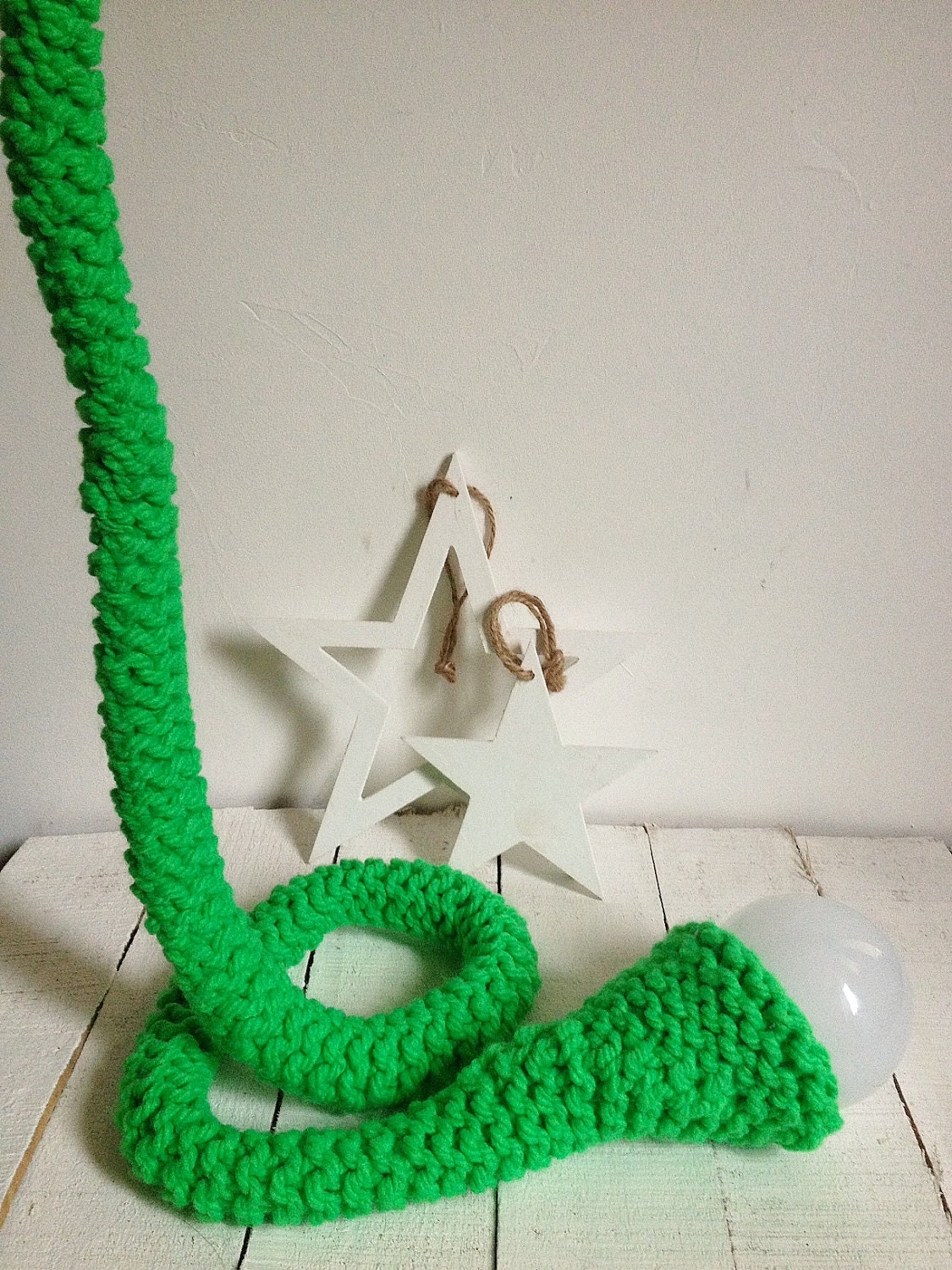 LUDD Neon Green Lamp