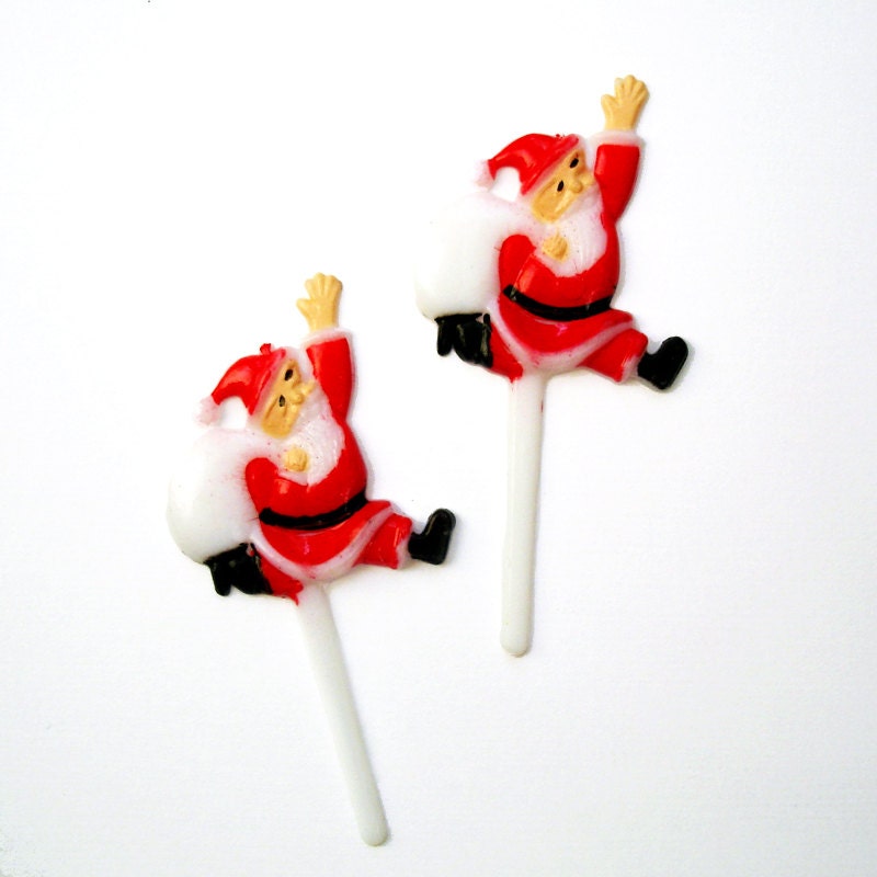 12 Santa Cupcake Toppers Christmas Cake Picks Il_570xn