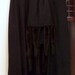 Vintage Women's Black Wool Cape with Detachable Black Mink Scarf from 1980's Women's Petite