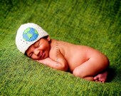 Organic Cotton Green Earth Hat sizes Newborn, 0-3m, 3-6m & 612m