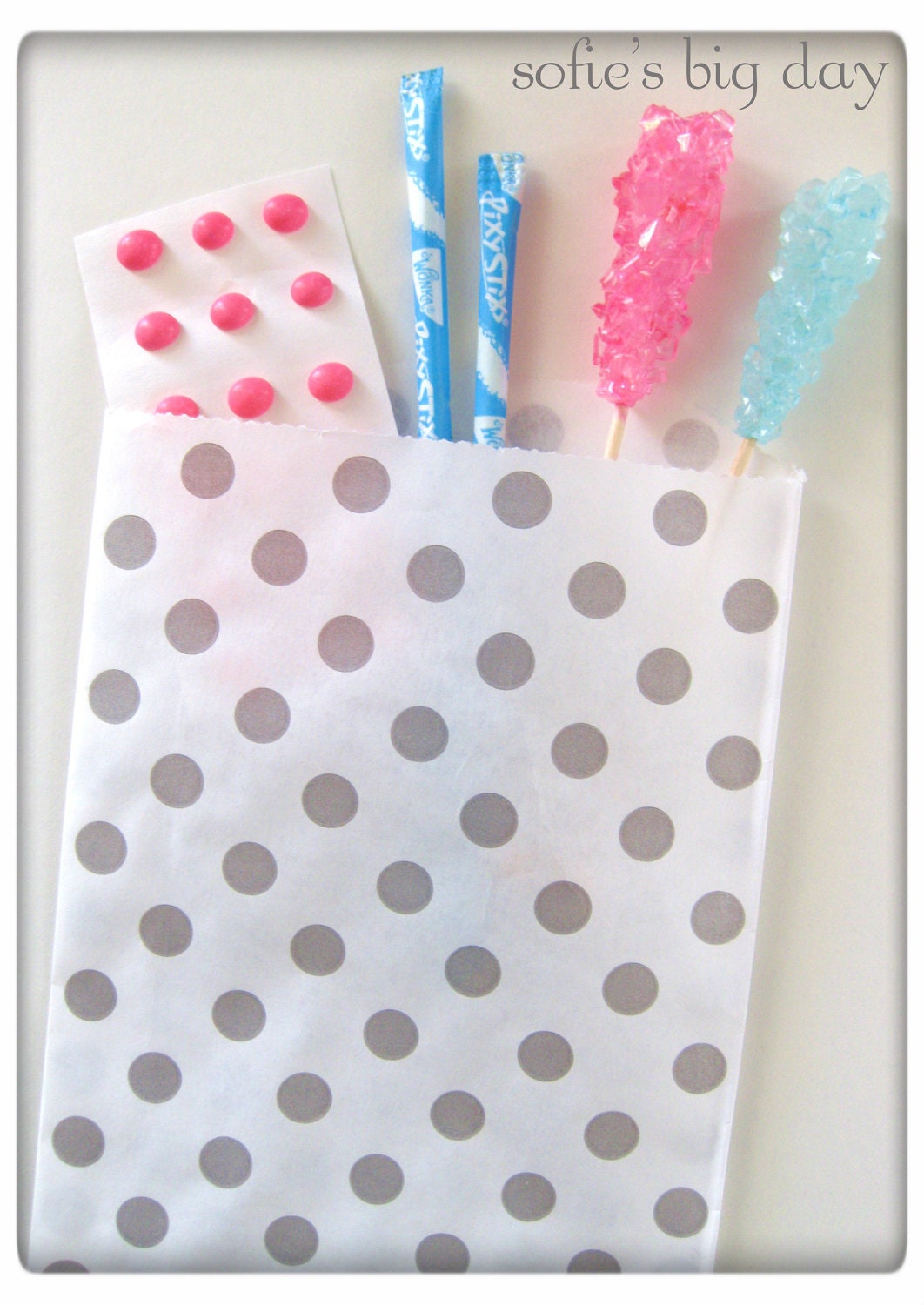 GREY DOT Treat Bags- Grey Polka Dot Favor Bags- Grey goody bags- Grey polka dots-20 count Il_170x135