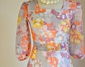 Vintage Evening Dress- 1950s / 1960s Maxi Evening Dress (small) // "Luscious Lady" from Lesley's Girls Vintage