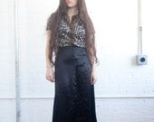 80s black maxi skirt small