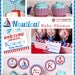 Nautical Baby Shower Package Personalized FULL Collection Set - PRINTABLE DIY - BS826CA1x