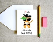 I love you despite your guido tendencies funny card totem doodle animal tiger birthday valentines for boys teens men jersey shore
