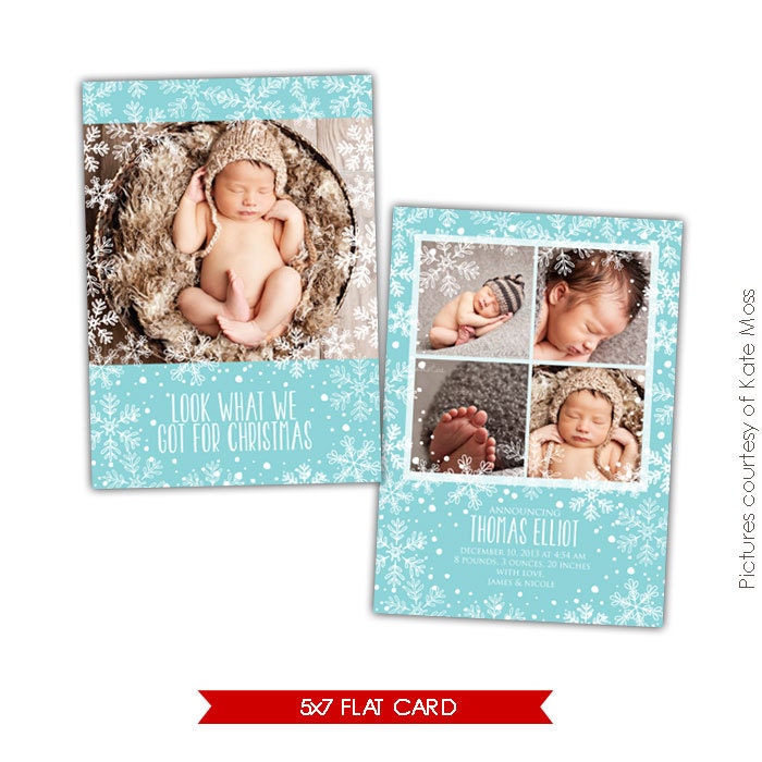 PSD Christmas Card Photoshop template - Christmas Gift - E605