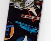 Passport Cover Vintage Airplanes Aviation Travel Fabric & Vinyl Protector Accessory Ship Cruise Journey