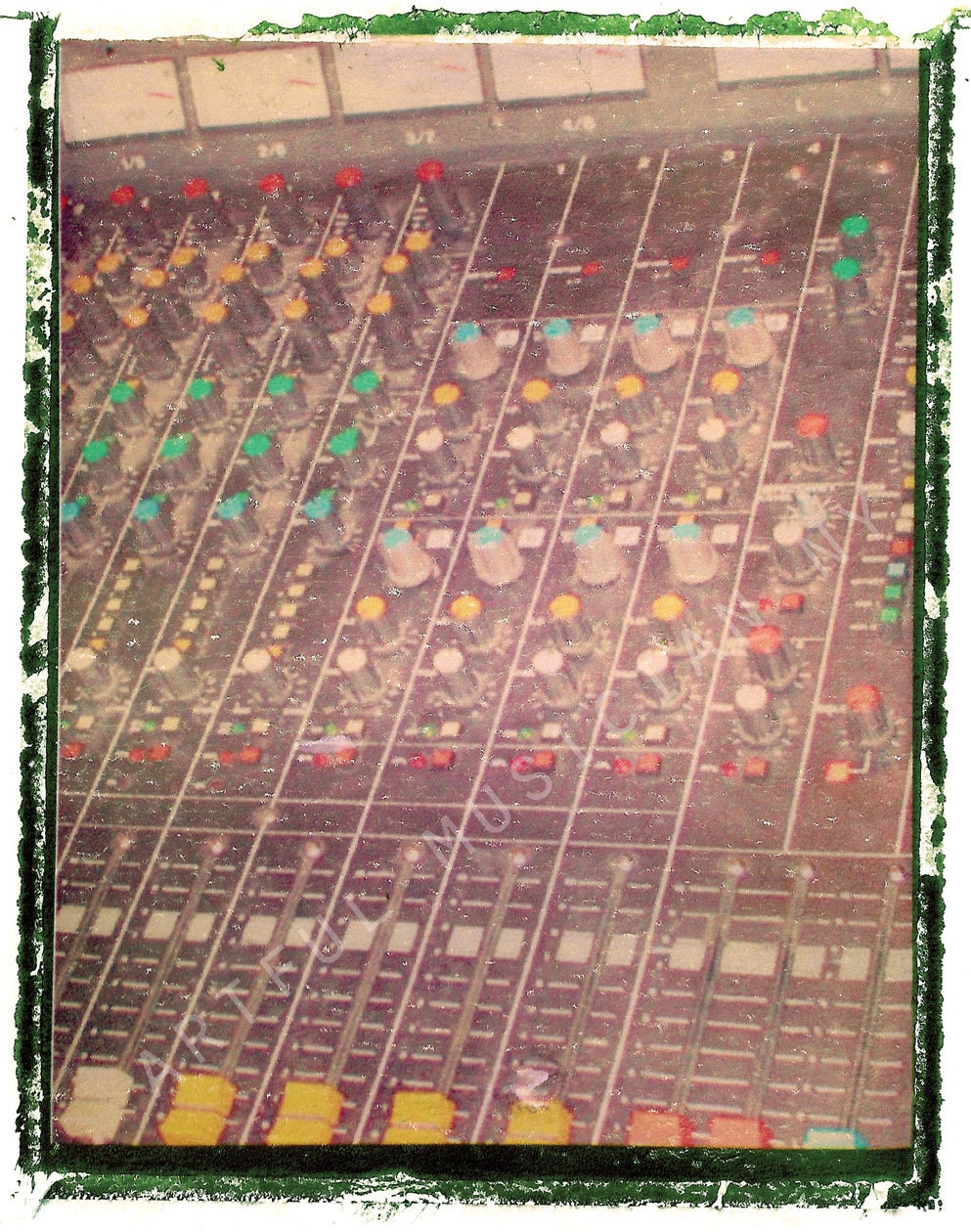 guitar print mackie mixing board music room art print 5 x 7  photographic prints