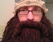 Crochet Viking Bearded Hat (Detachable Beard)