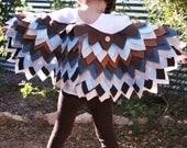 Owl Costume in Blue & Brown Colors- Imagination Play- Dress Up- Halloween