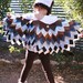 Owl Costume in Blue & Brown Colors- Imagination Play- Dress Up- Halloween