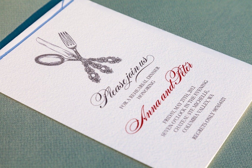 Printable rehearsal dinner invitation