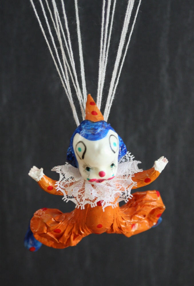 Paper Mache Clown and Parachute