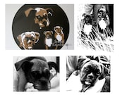 Customizable Animal Portrait Spray Paintings on Upcycled Vinyl Record - Made to Order