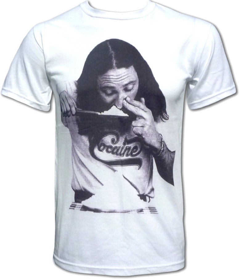 Cocaine 1970s Retro Rock T Shirt - Graphic Tees For Men & Women