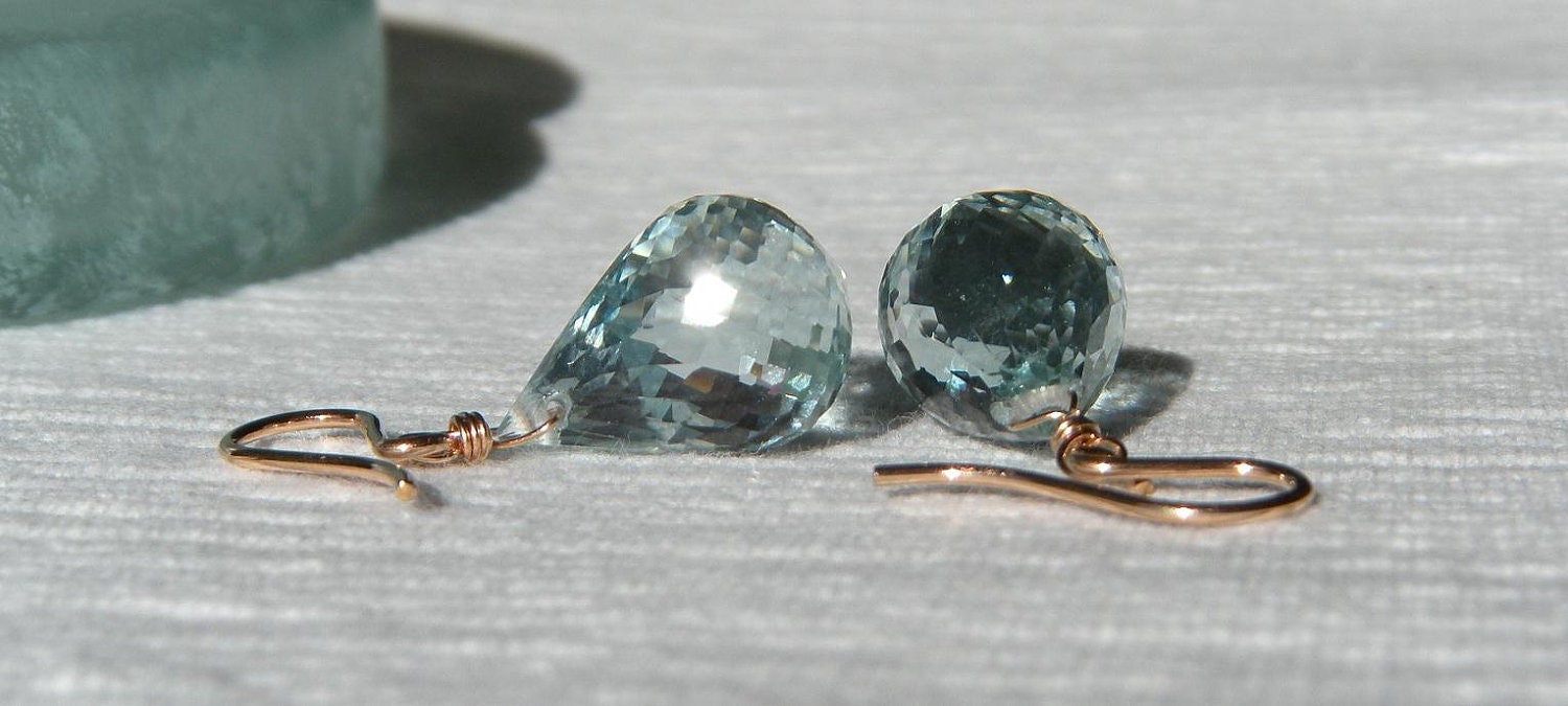 Green Amethyst Drop Earrings, February Birthstone