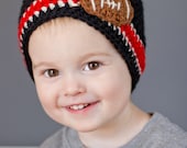 Crochet Football Hat, Beanie, Football Beanie, Crochet Beanie Hat