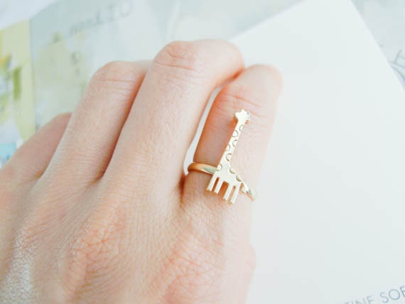giraffe ring in Gold / Silver