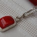 Red Stone Sterling Silver Penant necklace