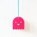 Necklace, Ghost, Pacman, Smile, Pink