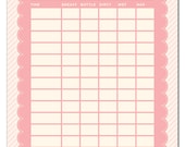 Babys Schedule Pink Note Pad
