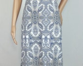 BLUE PAISLEY DRESS - Vintage