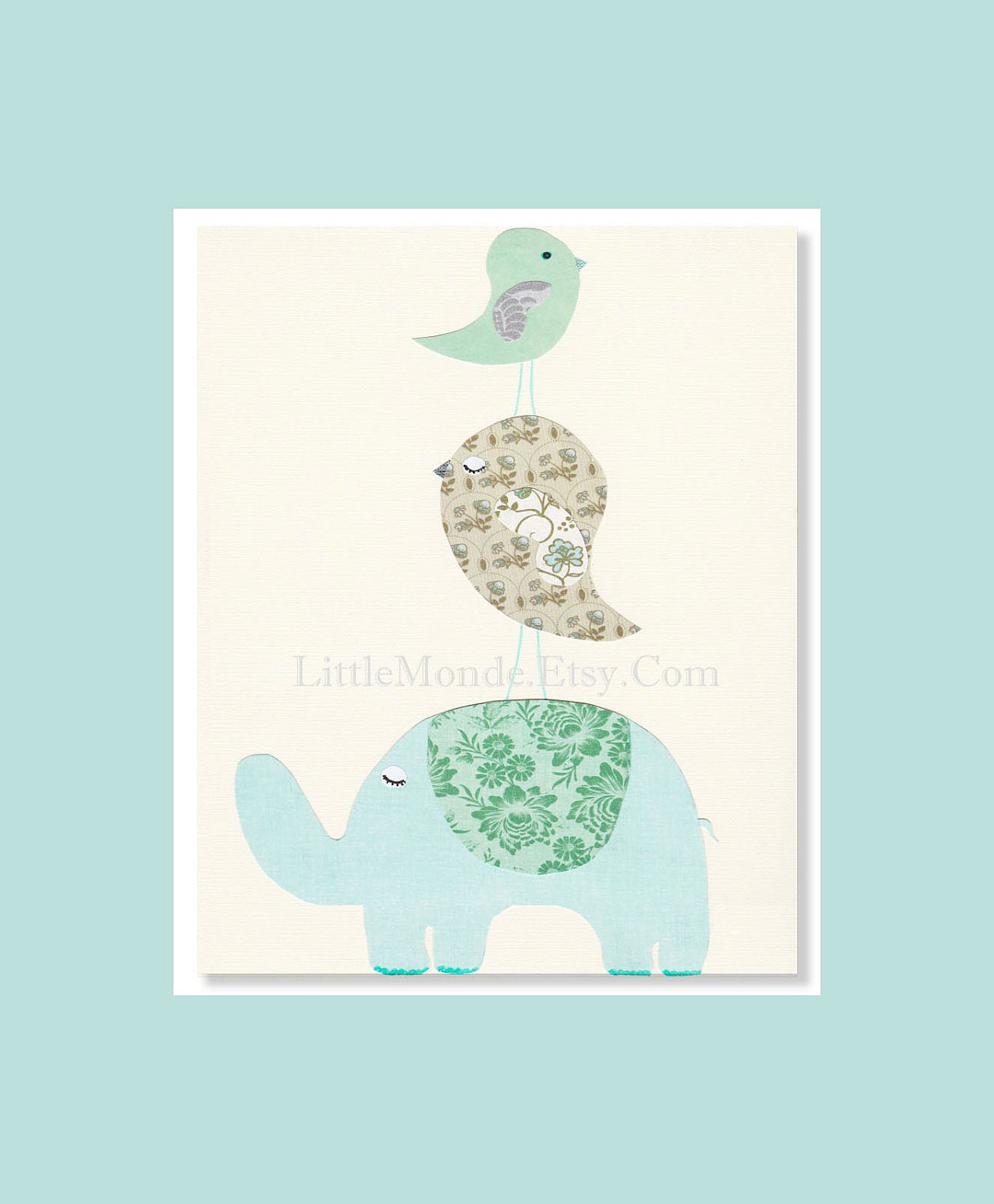 Elephant Nursery, NURSERY ART PRINTS, Baby Girl Nursery Prins, Turquoise Nursery Art Decor, Toddler Girl Decor, Baby Shower Gift