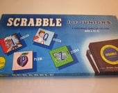 1958 Scrabble Board Game for Kids in Original Box all in Excellent Condition Great Wall Hanging or Decor