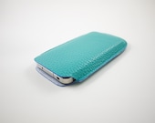 iPhone 4 Case, iPhone 4S Case,  iPhone 4 Cover, iPhone 4S Cover, iPhone Sleeve - Teal Faux Leather