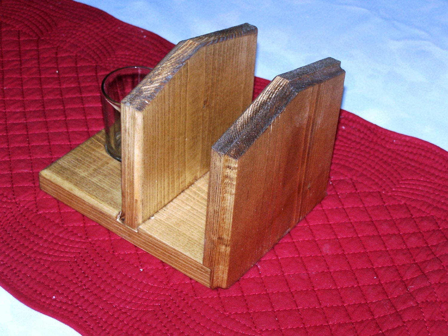 Napkin Holder with Toothpick Glass
