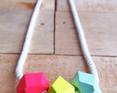 Chunky Rope Necklace - Neon Love