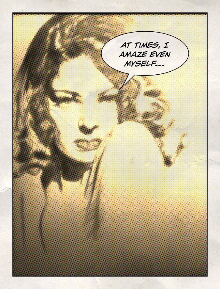 Gene Tierney Art Funny Comic Strip Art