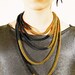 Chainmaille 5 stranded Necklace in Brass and Black persian weave
