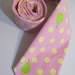 Pink Alien Pear Invasion - Unique Corduroy Men's Necktie