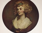 Vintage Portrait Painting / Female Portrait Art Print / Artist George Romney / The Parsons Daughter / Home Decor / Wall Hanging