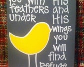 Handmade Bible Verse Canvas Painting