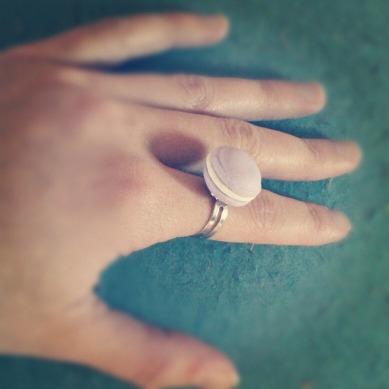 French Macaroon 3D Ring Handmade from Polymer Clay
