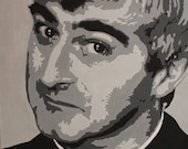 Hand Painted portrait of Father Ted, acrylic on canvas
