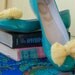 Light Yellow Handmade Knitted Mohair Bow Shoe Clips
