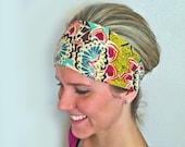 Ethnic Floral Wide Headband , Fabric Head band, Women's Headwrap, Girls Head Wrap, Baby Headband
