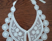 FREE SHIPPING.Summer Lace necklace, lace collar, peter pan collar, ecru collar, cream collar,handmade collar, ready to shipping.