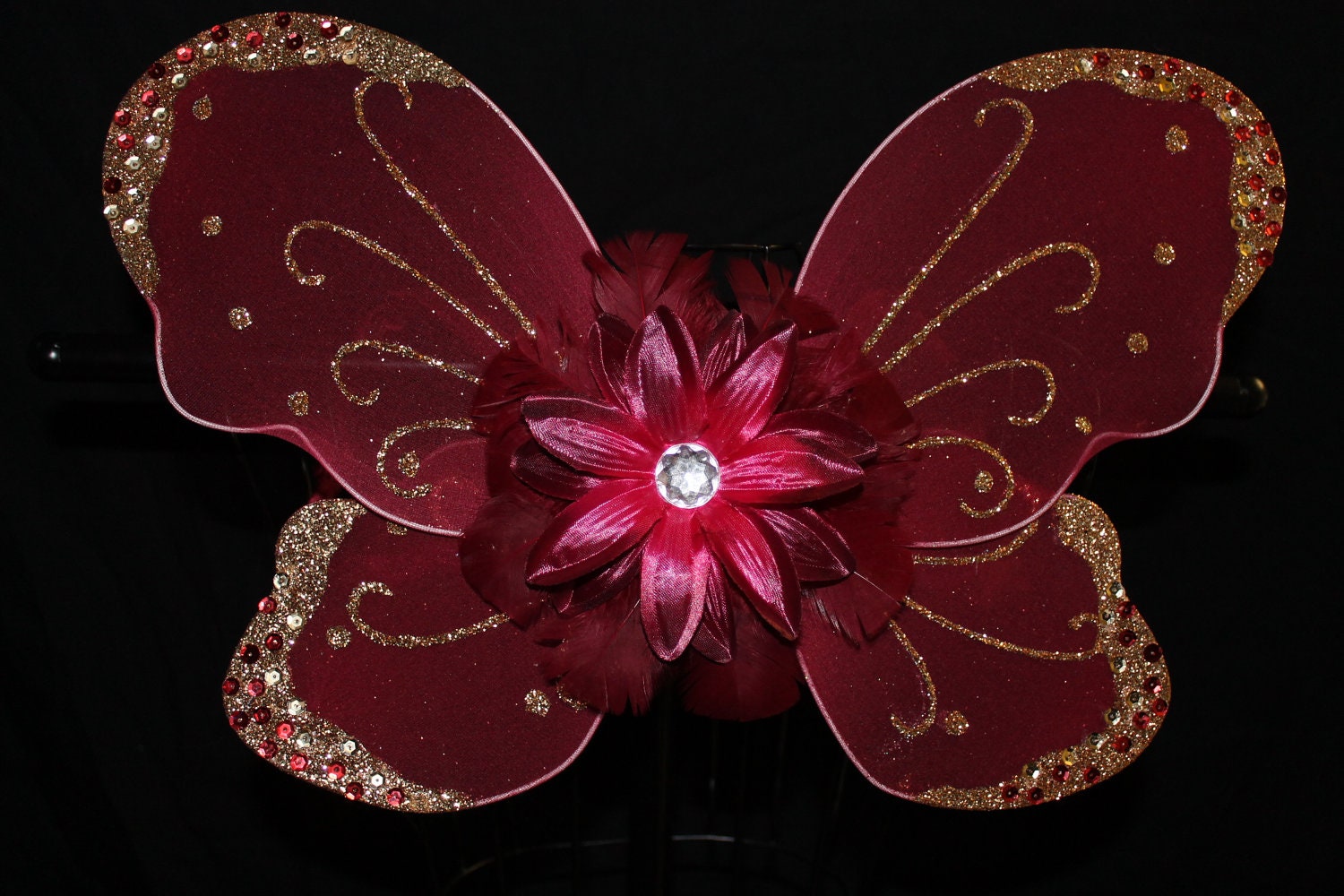 SALE Adult or kid burgundy and gold  fairy butterfly, fairy, pixie wings Holiday  dress up costume, gift,  photo prop pageant
